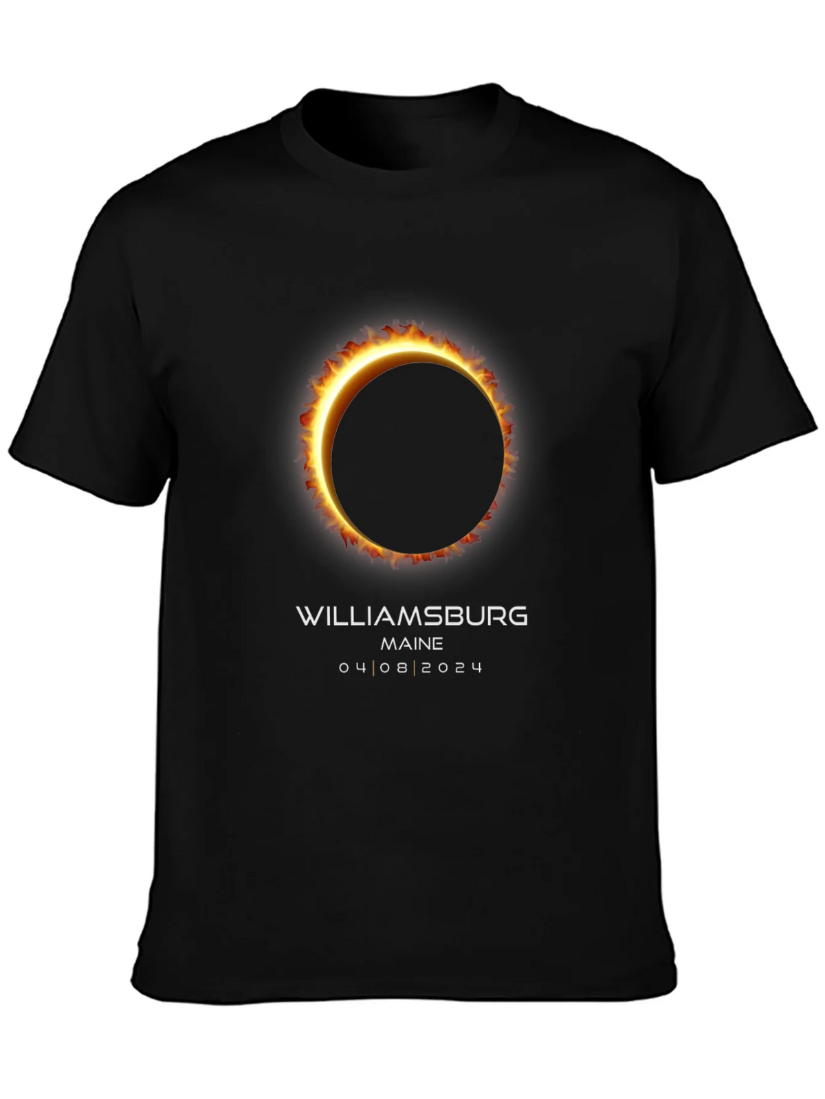 Williamsburg Maine Eclipse 2024 T-Shirt product image 3