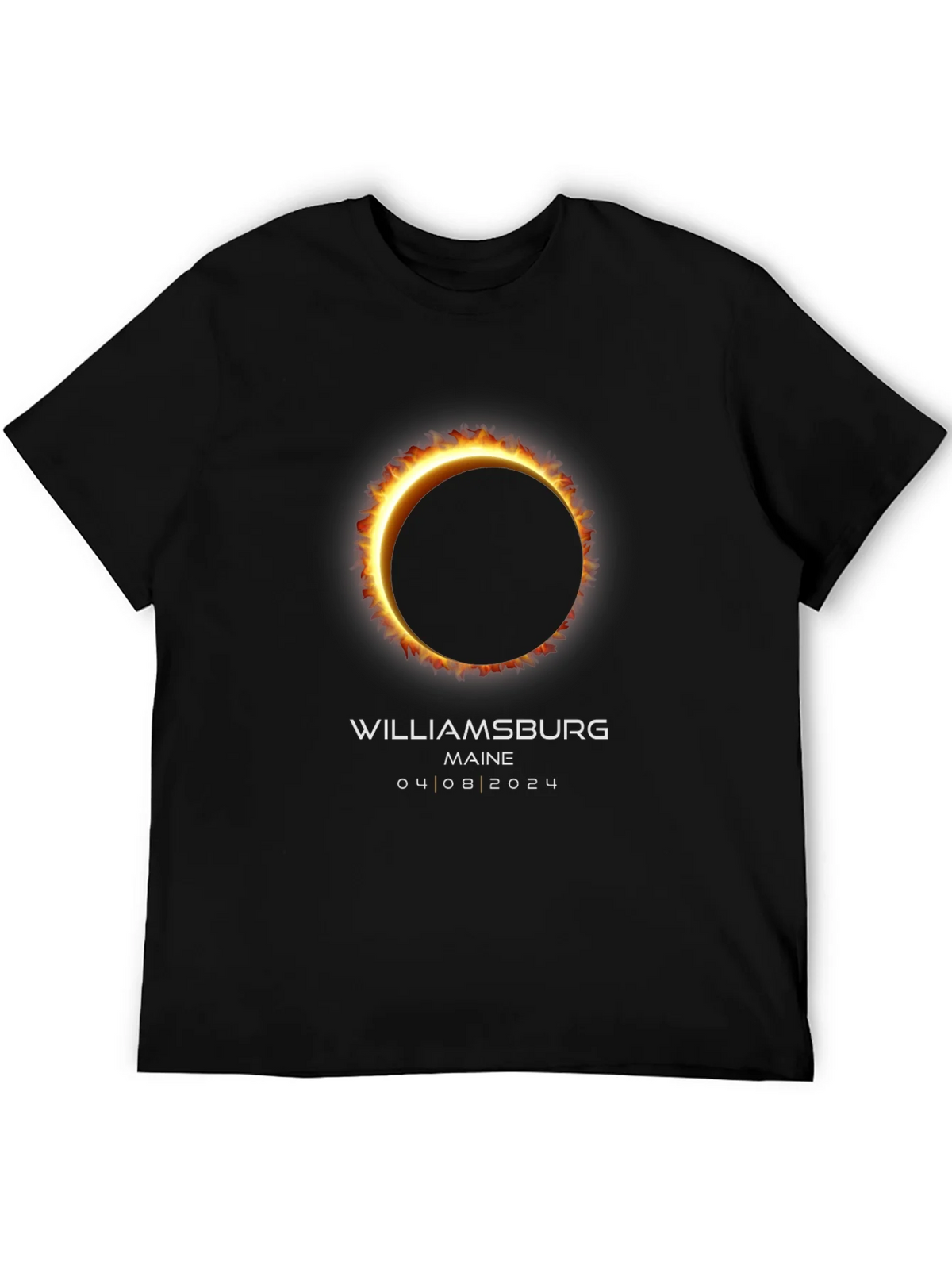 Williamsburg Maine Eclipse 2024 T-Shirt product image 5