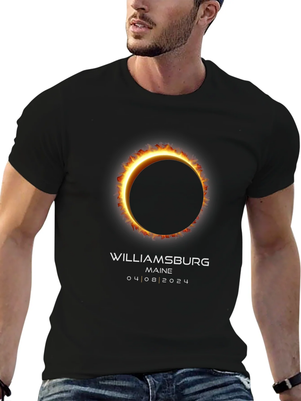 Williamsburg Maine Eclipse 2024 T-Shirt product image 6