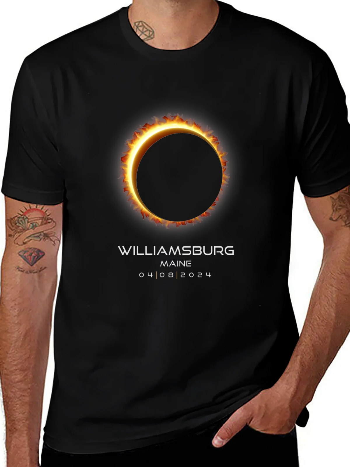 Williamsburg Maine Eclipse 2024 T-Shirt product image 1