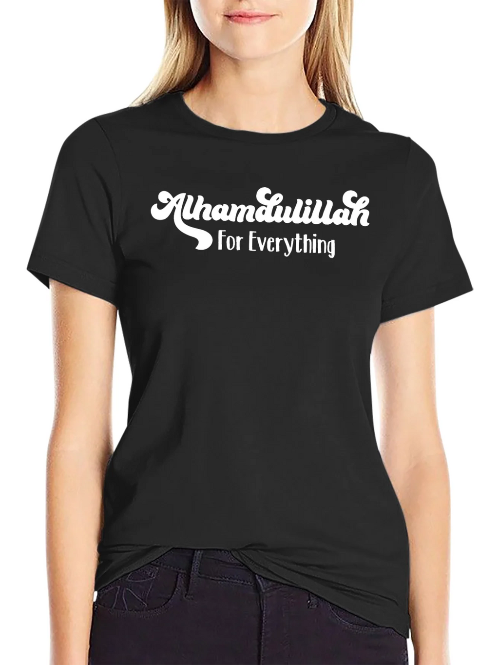 Alhamdulillah For Everything Tee - Black product image 1