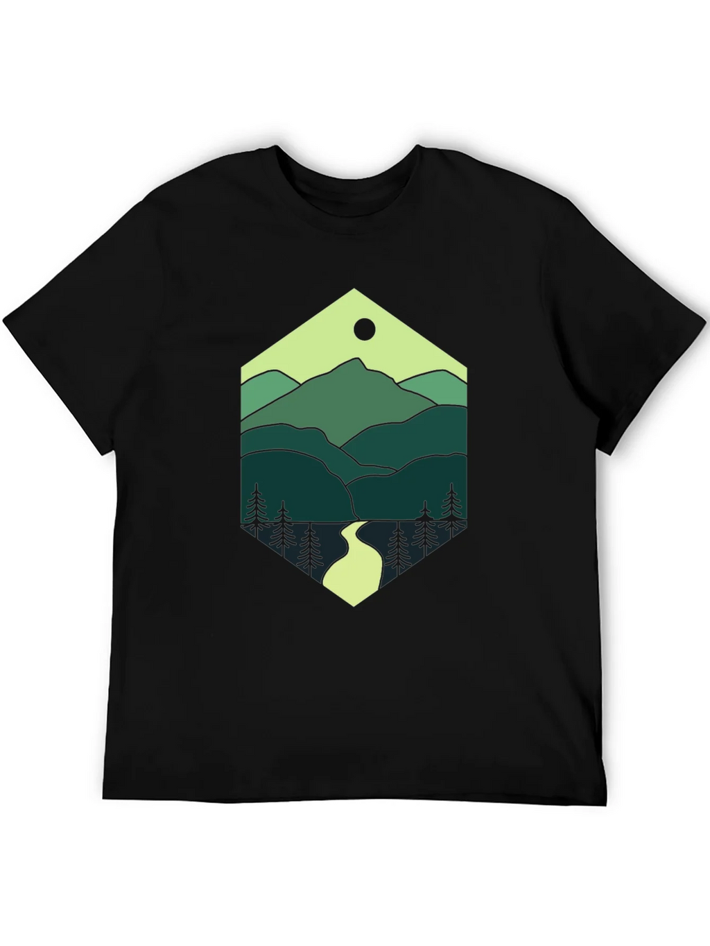 Nature Hexagon Tee - Mountain Graphic T-Shirt product image 5