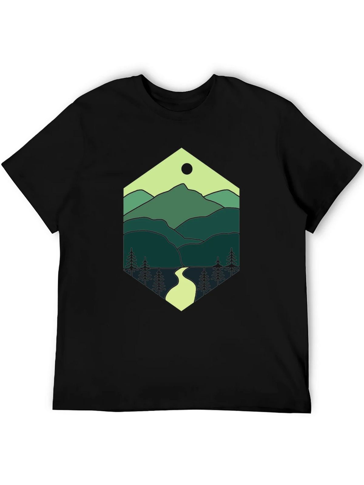 Nature Hexagon Tee - Mountain Graphic T-Shirt product image 5
