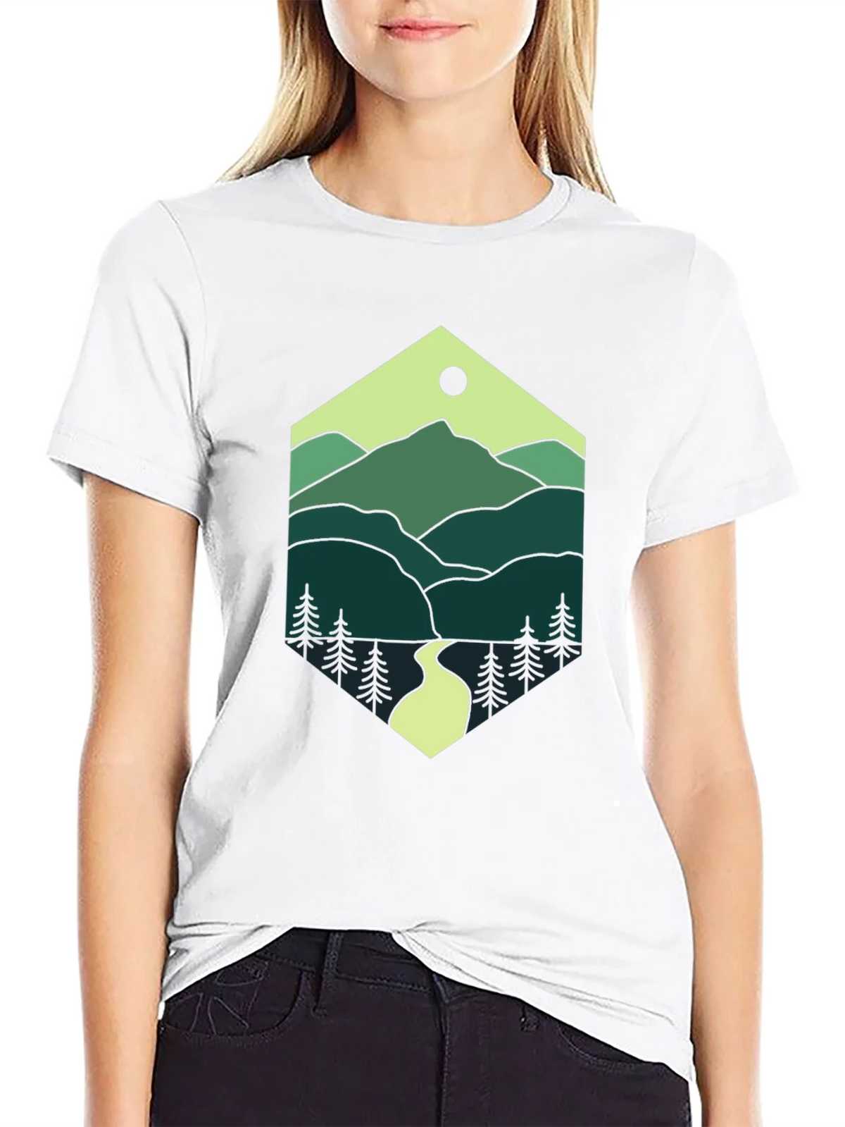 Nature Hexagon Tee - Mountain Graphic T-Shirt product image 8
