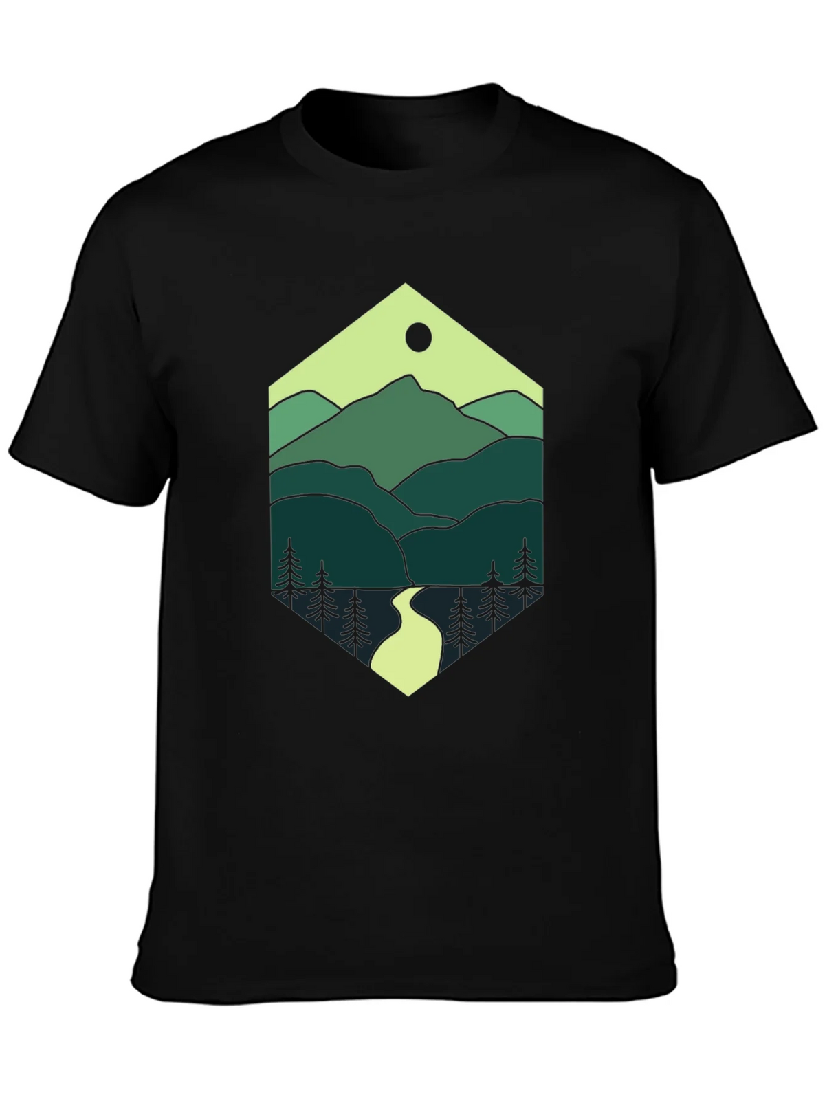 Nature Hexagon Tee - Mountain Graphic T-Shirt product image 3