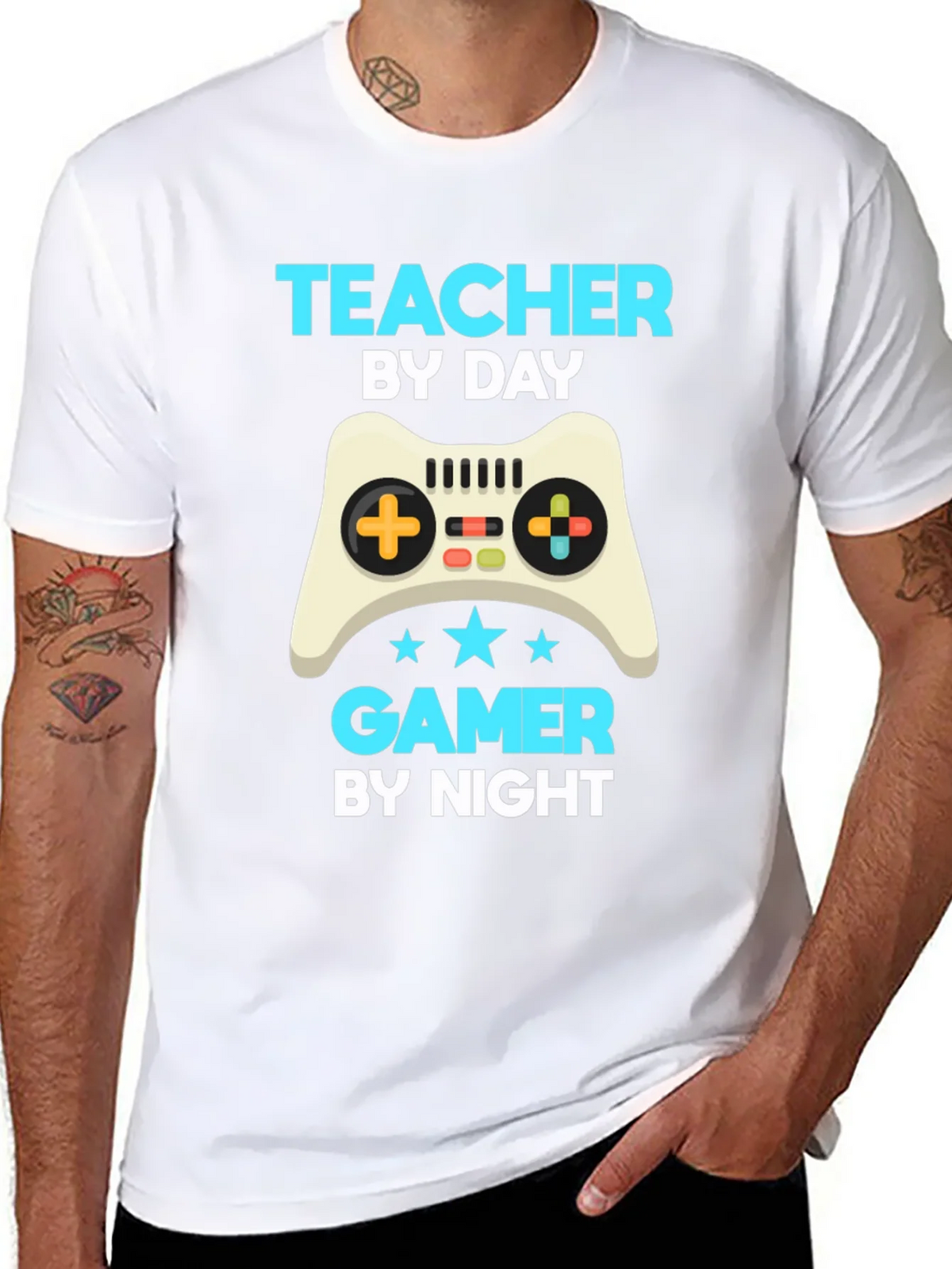 Teacher by Day Gamer by Night T-Shirt product image 7