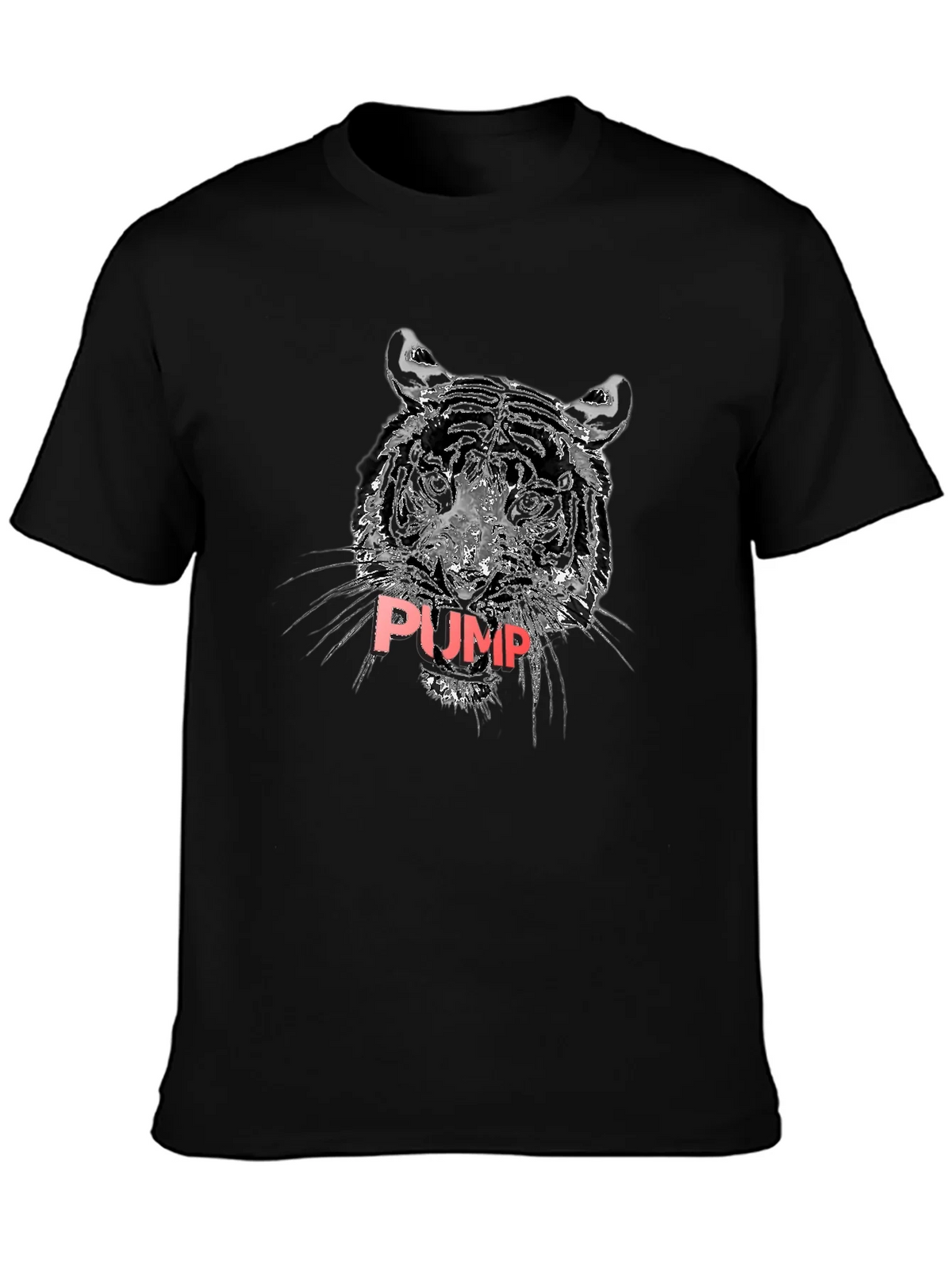 Tiger PUMP Graphic Tee - Black Cotton T-Shirt product image 3