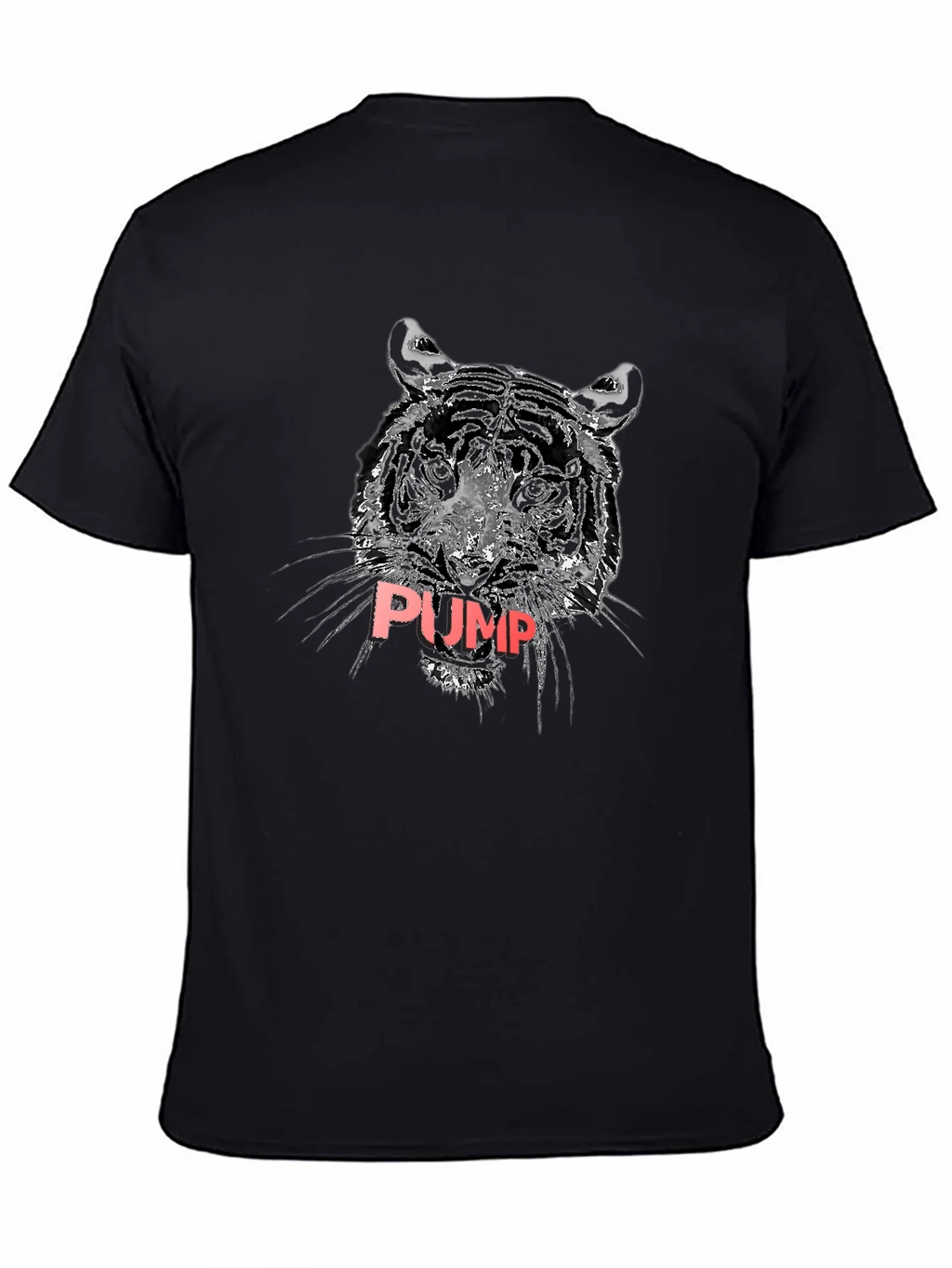 Tiger PUMP Graphic Tee - Black Cotton T-Shirt product image 4