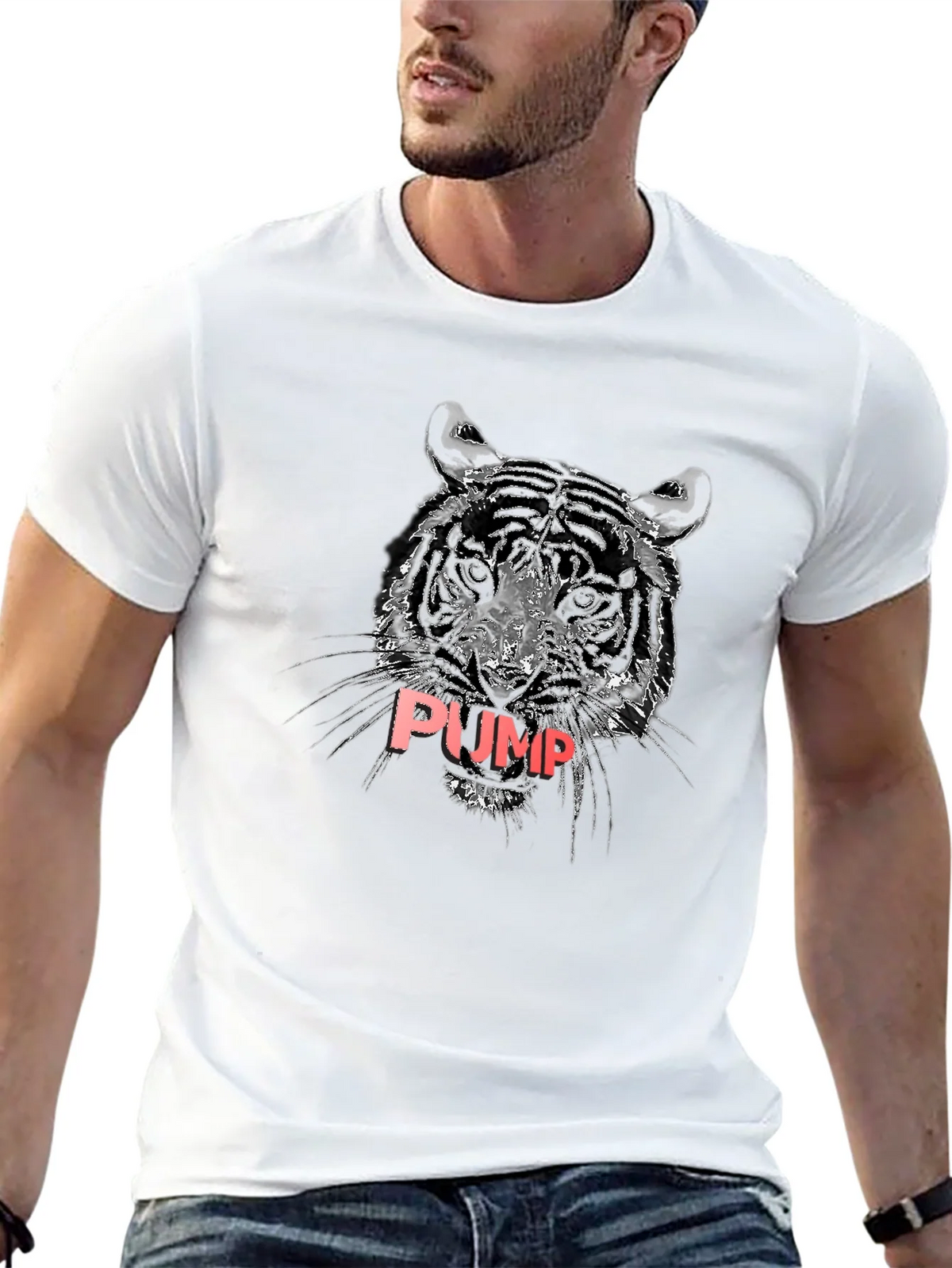 Tiger PUMP Graphic Tee - Black Cotton T-Shirt product image 12