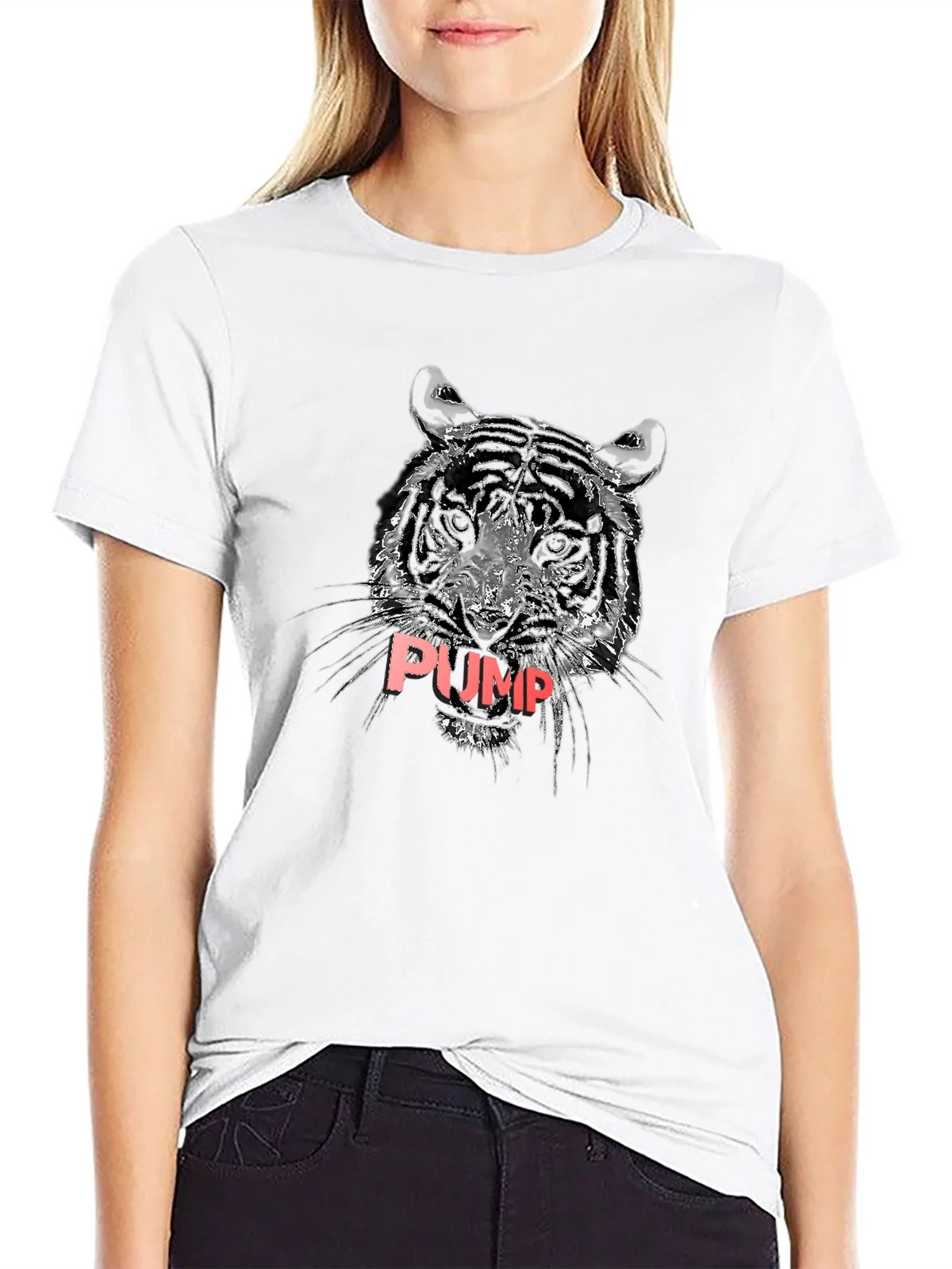 Tiger PUMP Graphic Tee - Black Cotton T-Shirt product image 8