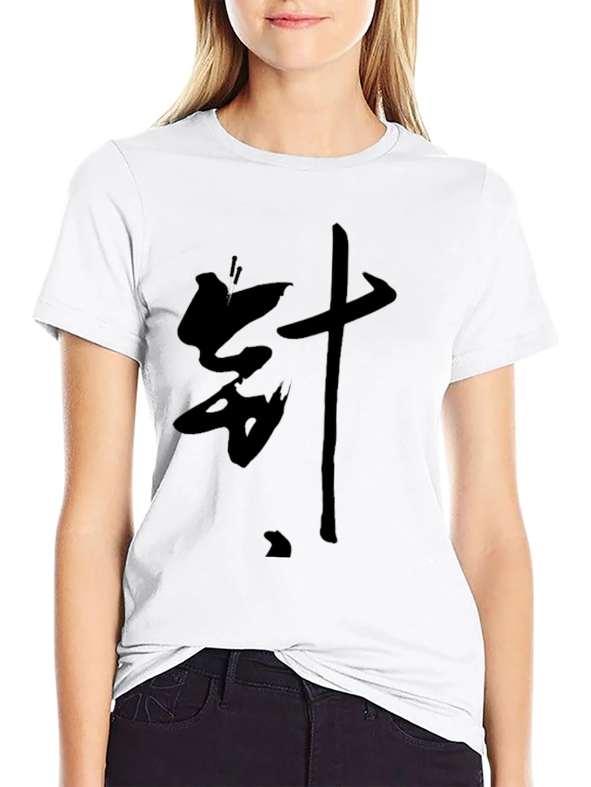 Black T-Shirt with Bold Asian Lettering product image 8