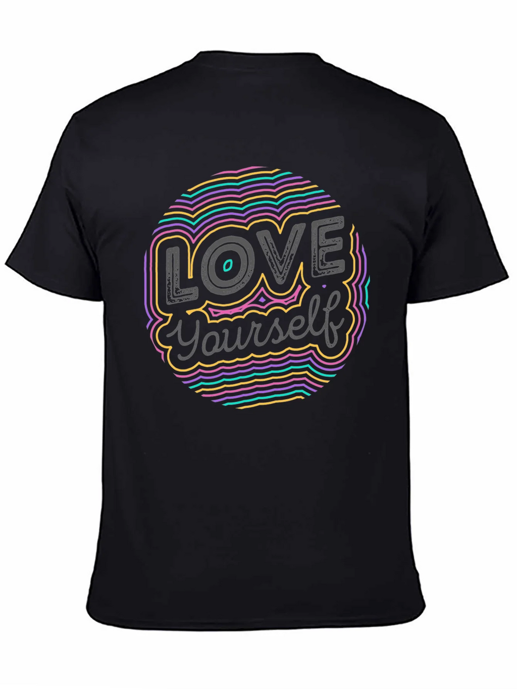 Love Yourself Graphic Tee - Stylish Crew Neck Black T-Shirt product image 4