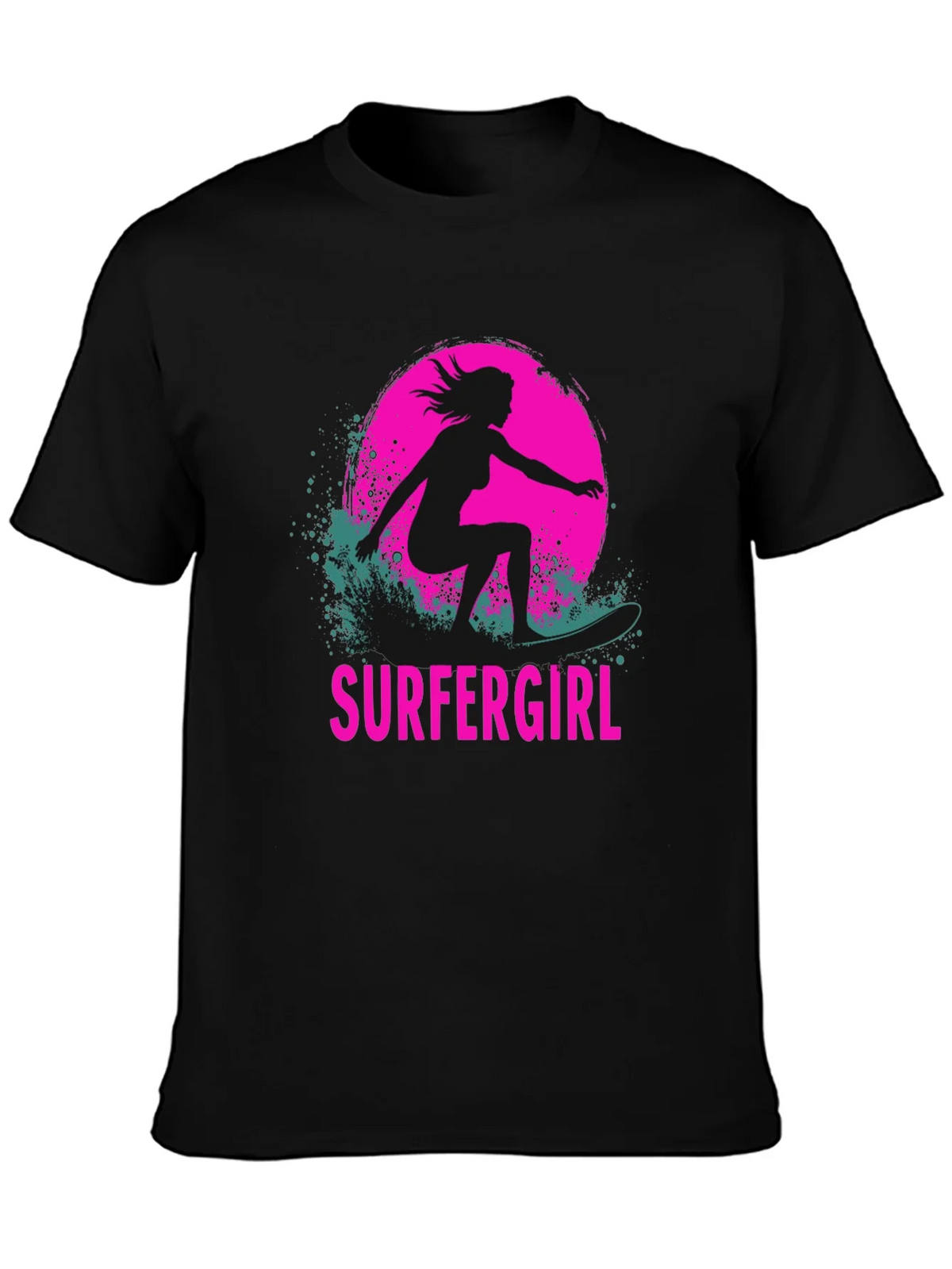 Surfer Girl Graphic Tee - Black product image 3