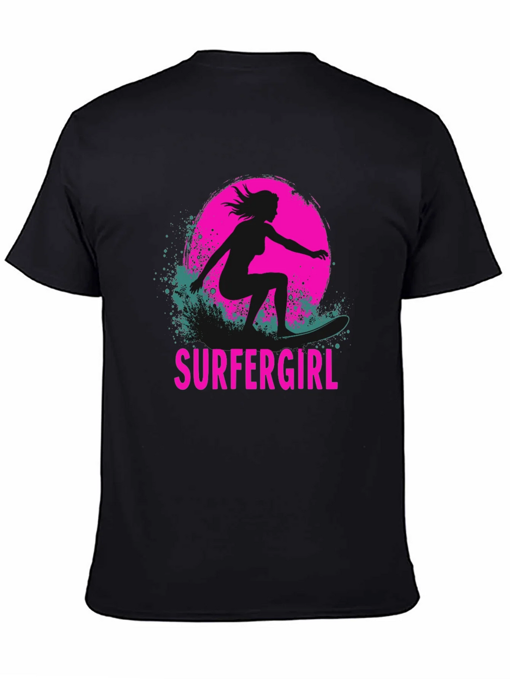 Surfer Girl Graphic Tee - Black product image 4