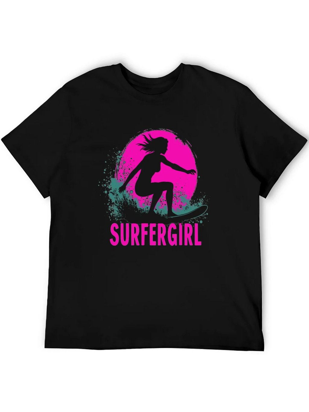 Surfer Girl Graphic Tee - Black product image 5