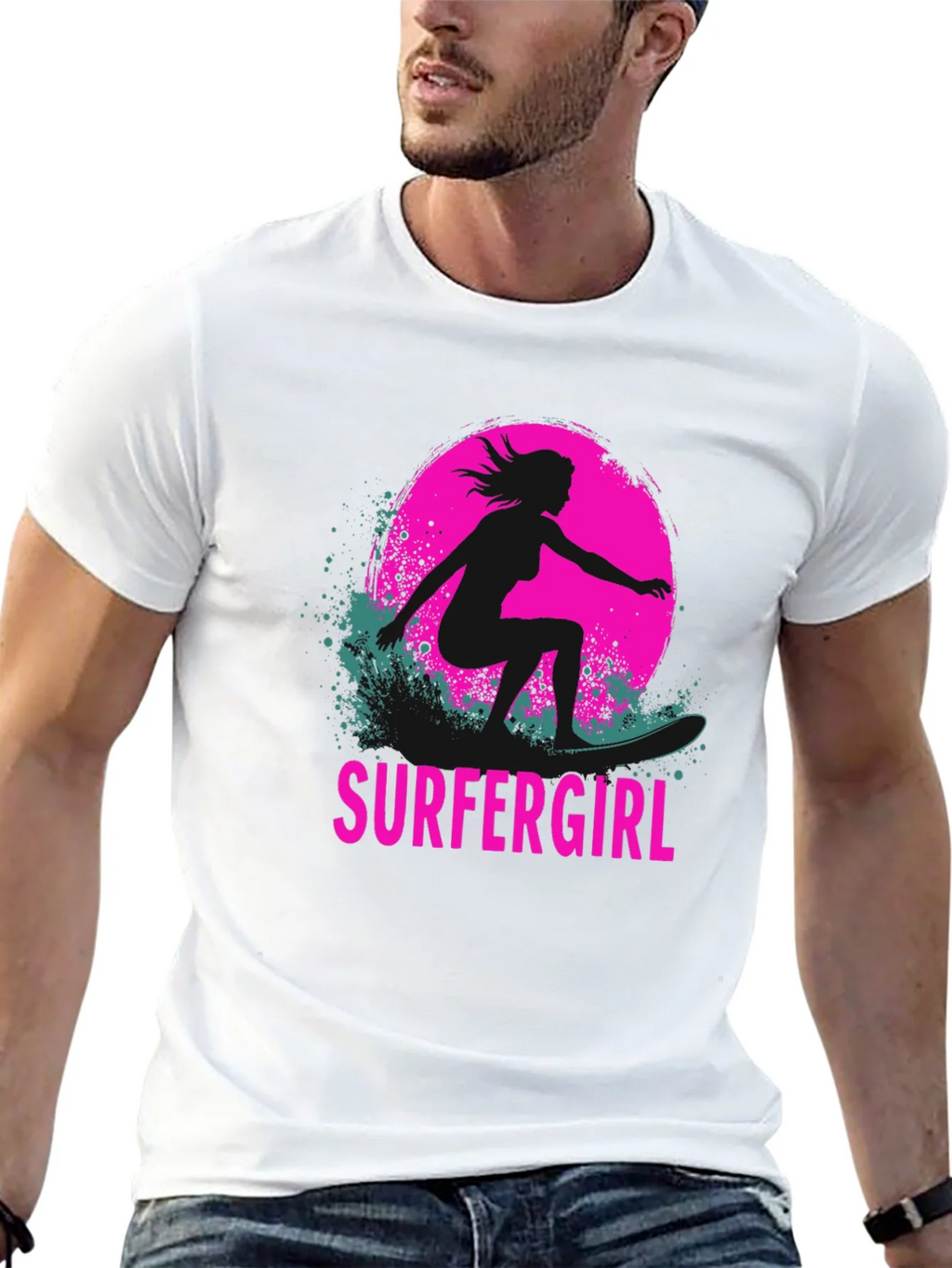 Surfer Girl Graphic Tee - Black product image 12
