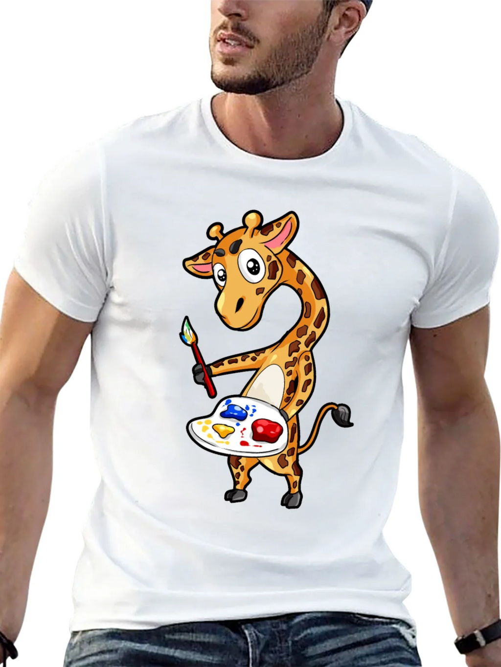 Giraffe Artist Graphic Tee - Black product image 11