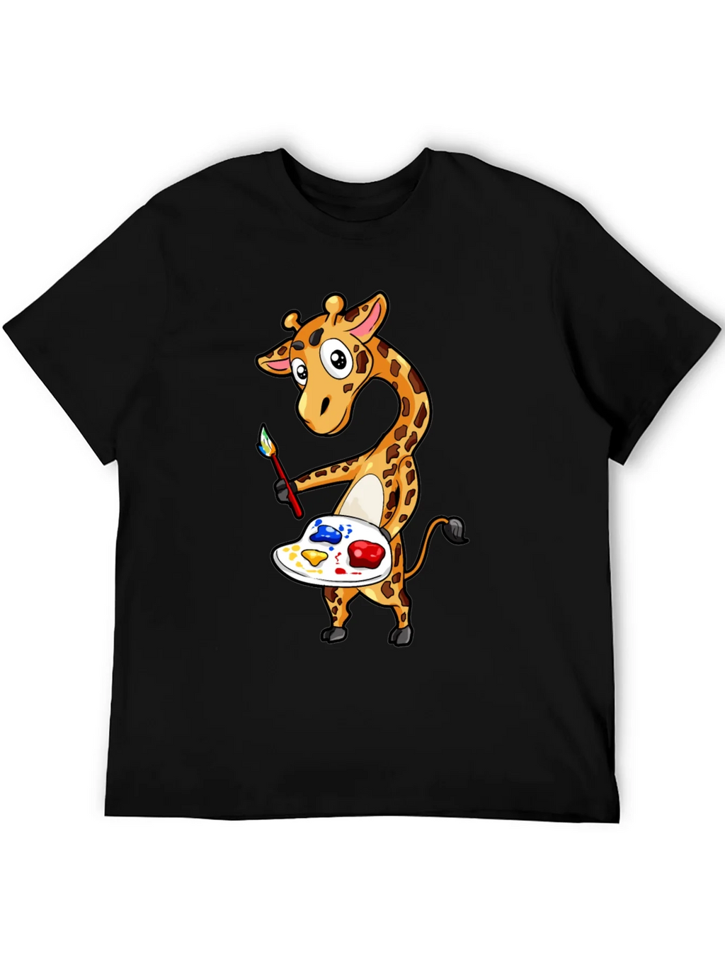 Giraffe Artist Graphic Tee - Black product image 5
