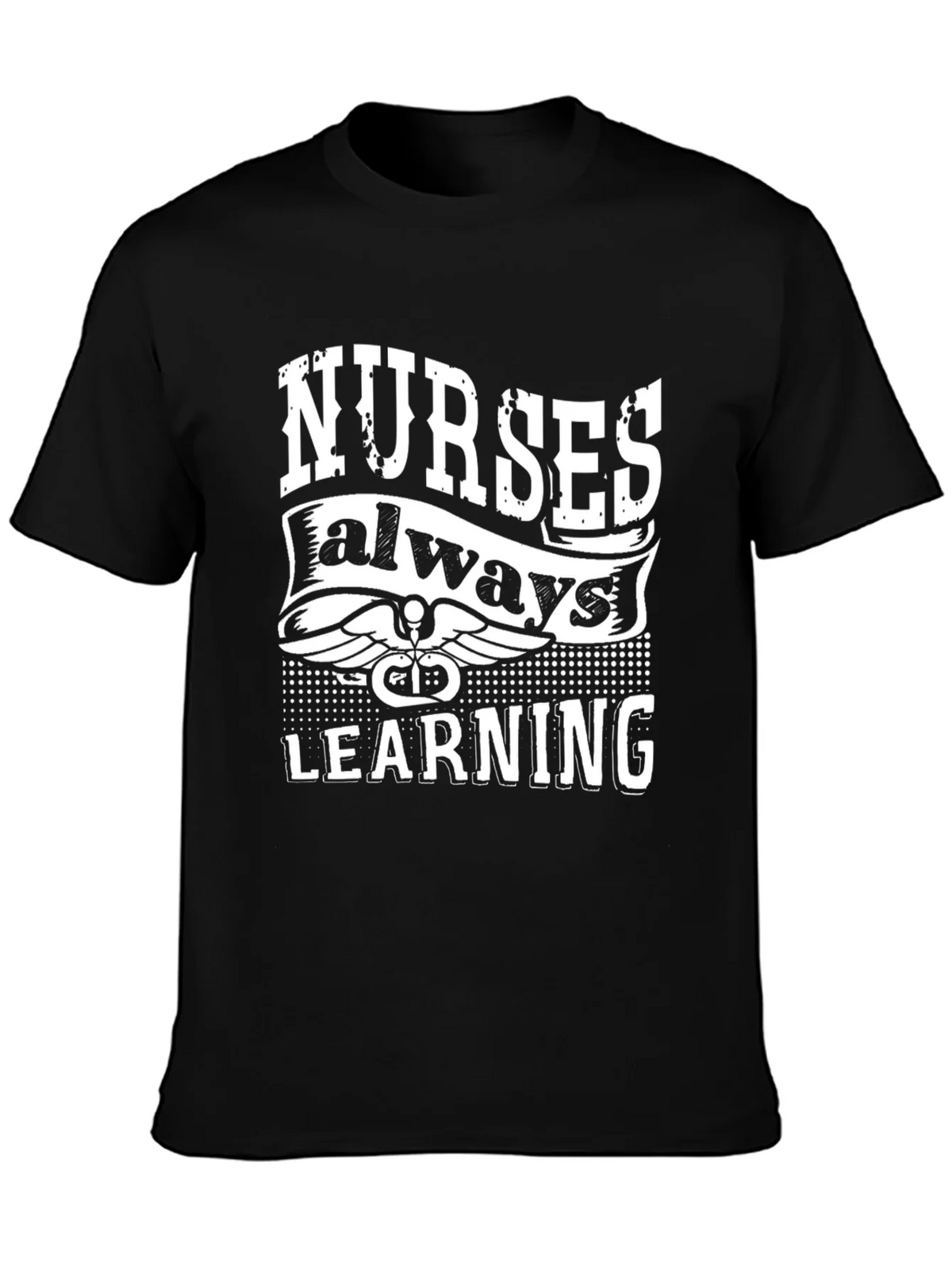 Nurses Always Learning Black T-Shirt product image 3