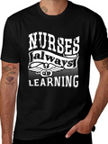 Nurses Always Learning Black T-Shirt product image 1