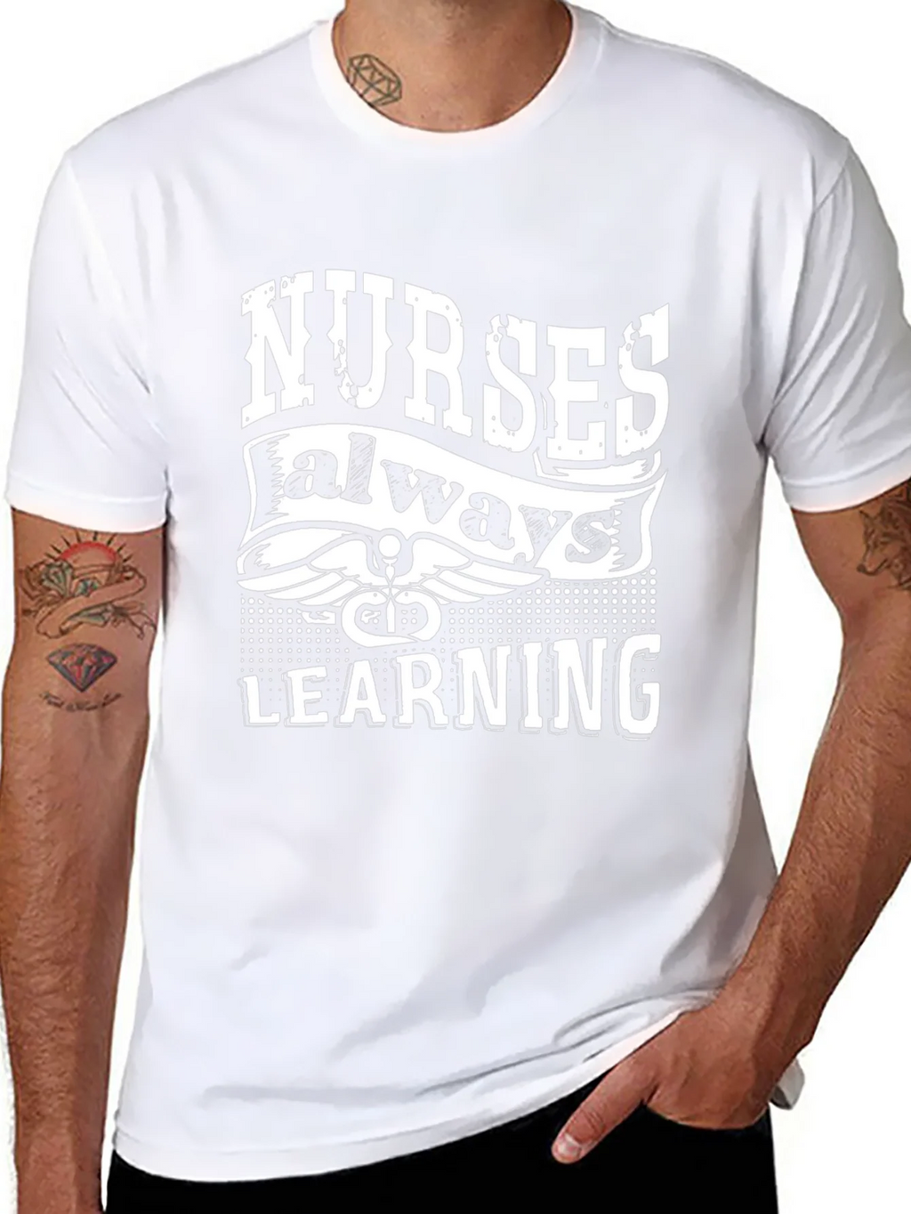 Nurses Always Learning Black T-Shirt product image 7