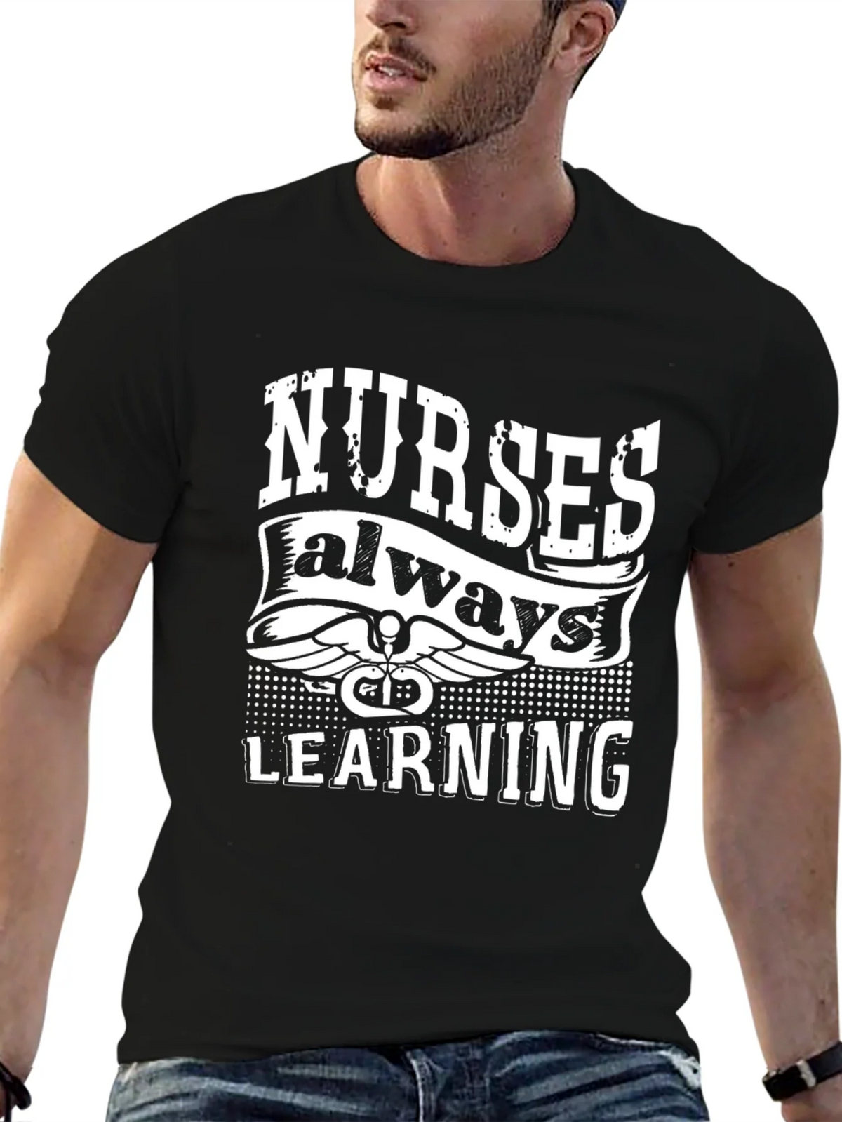 Nurses Always Learning Black T-Shirt product image 6
