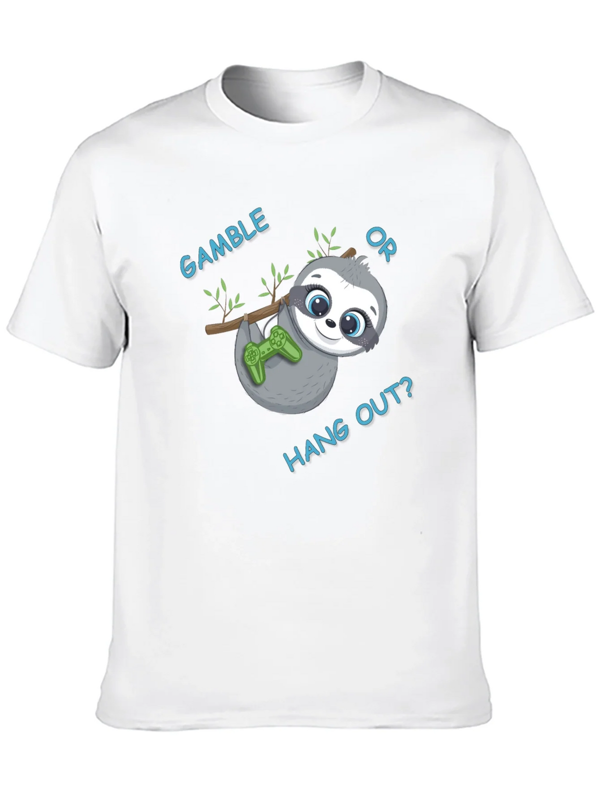 Gamble or Hang Out? Sloth Gaming T-Shirt product image 9
