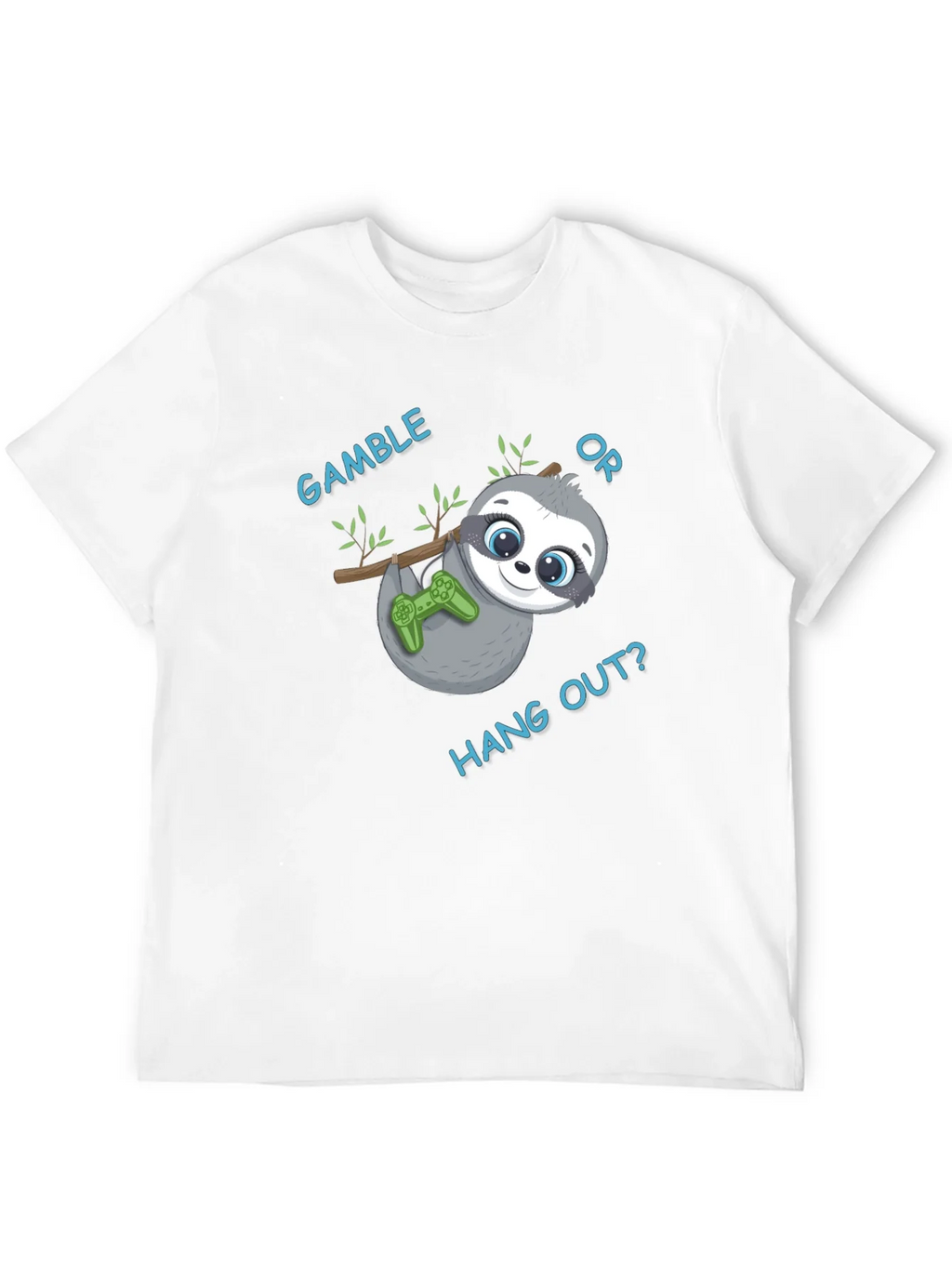 Gamble or Hang Out? Sloth Gaming T-Shirt product image 11