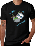 Gamble or Hang Out? Sloth Gaming T-Shirt product image 1