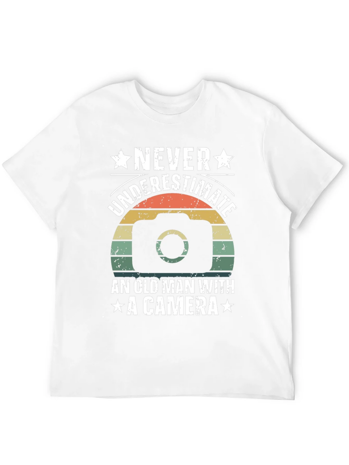 Never Underestimate Old Man Camera T-Shirt product image 9