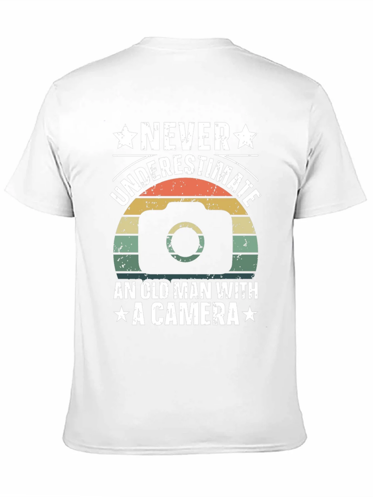 Never Underestimate Old Man Camera T-Shirt product image 8