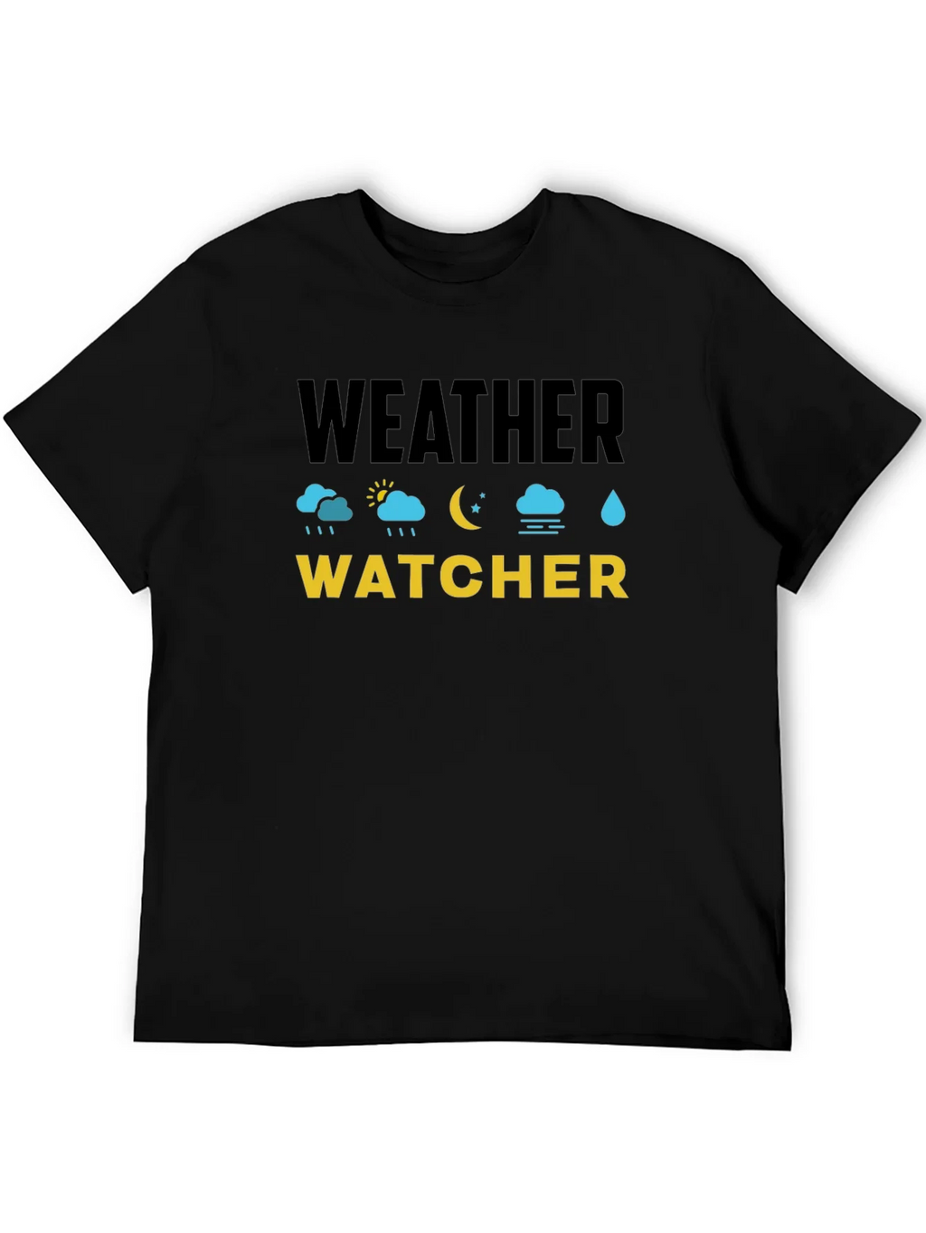 Weather Watcher Black Cotton T-Shirt product image 5