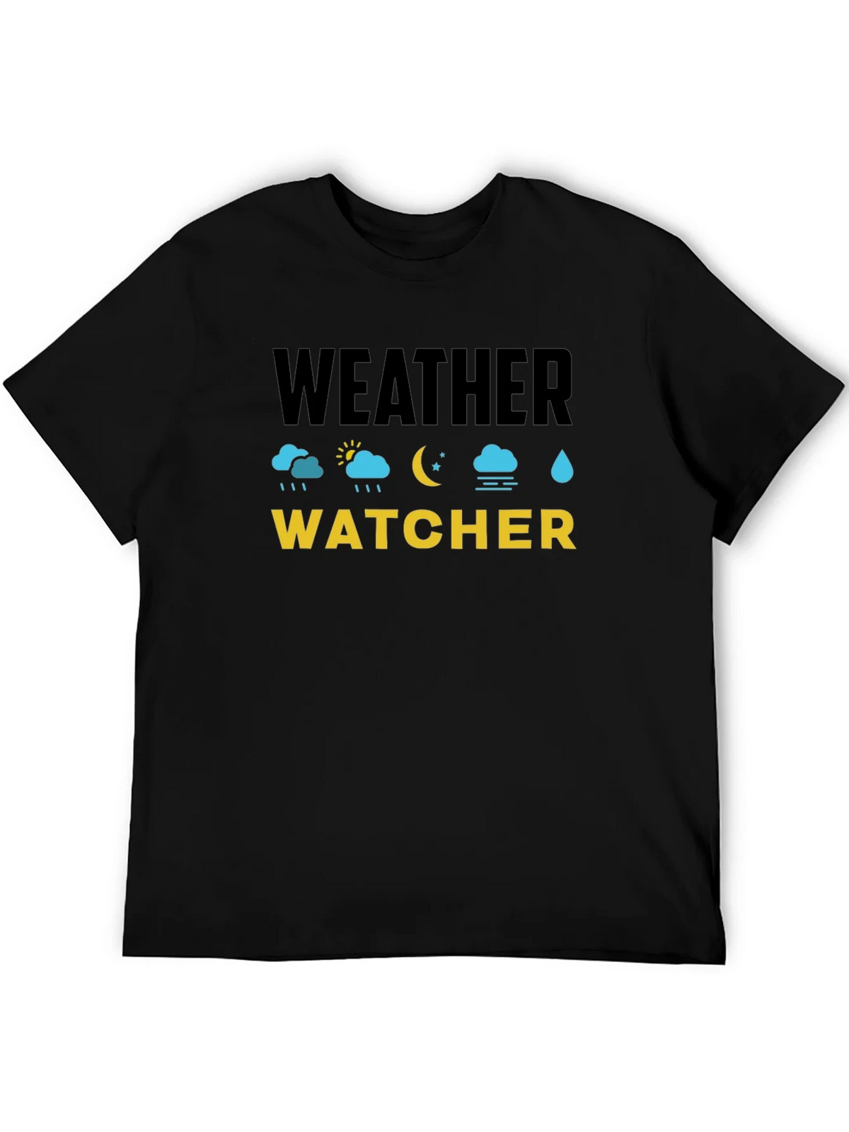 Weather Watcher Black Cotton T-Shirt product image 5
