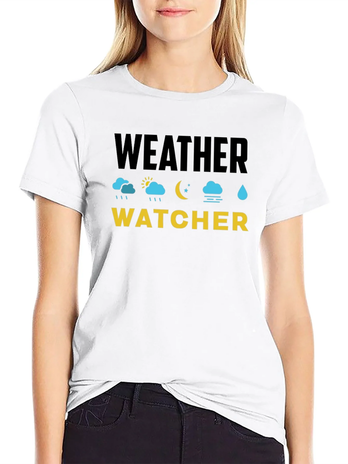 Weather Watcher Black Cotton T-Shirt product image 8