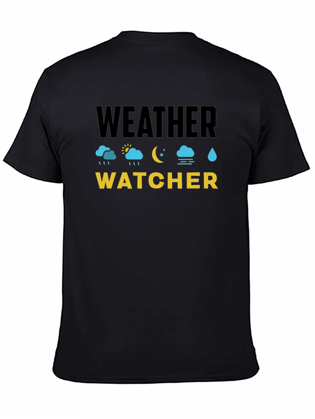 Weather Watcher Black Cotton T-Shirt product image 4