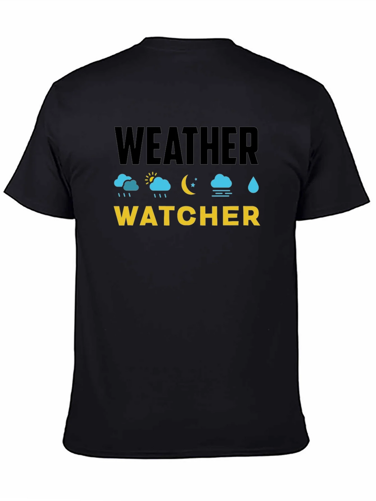Weather Watcher Black Cotton T-Shirt product image 4