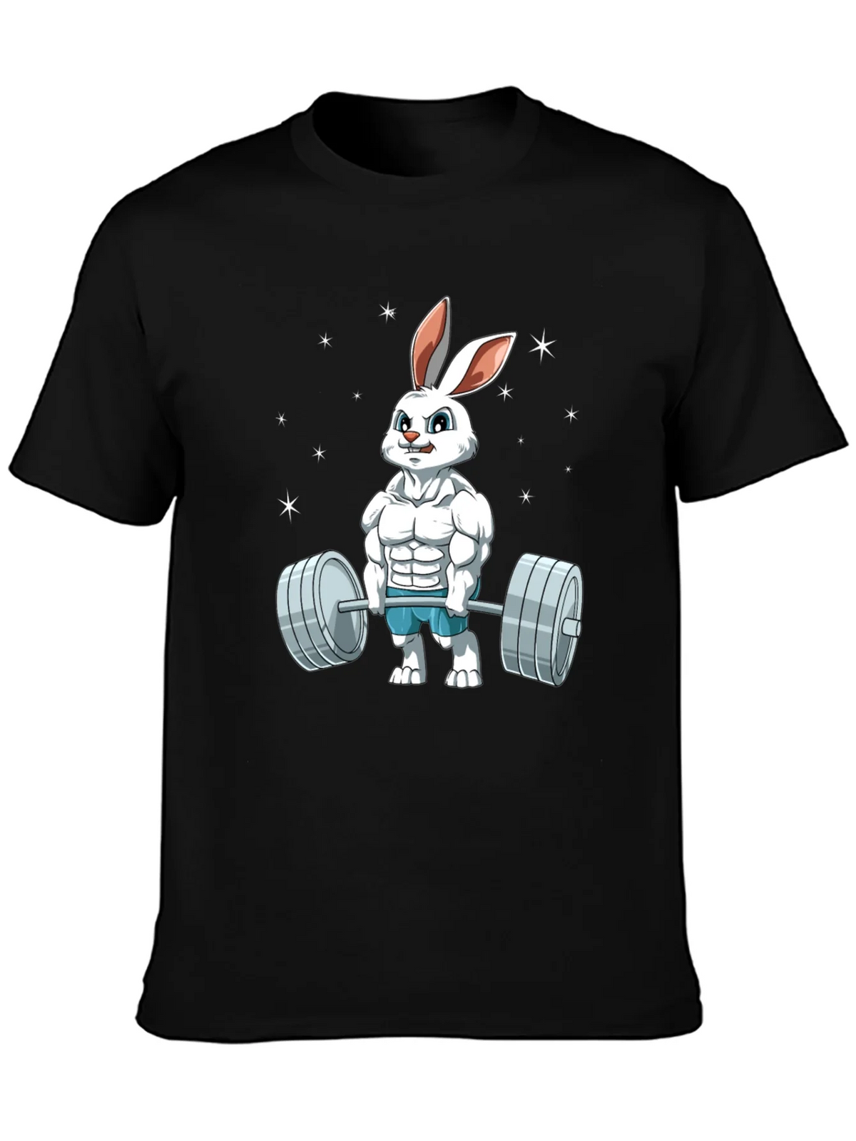 Funny Bunny Gym T-Shirt - Weightlifting Easter Rabbit product image 3