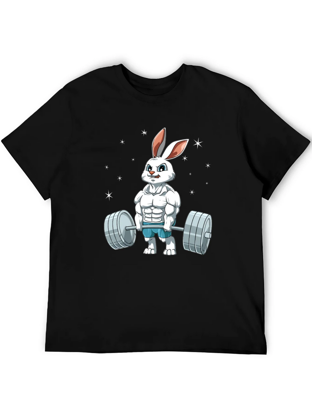 Funny Bunny Gym T-Shirt - Weightlifting Easter Rabbit product image 5