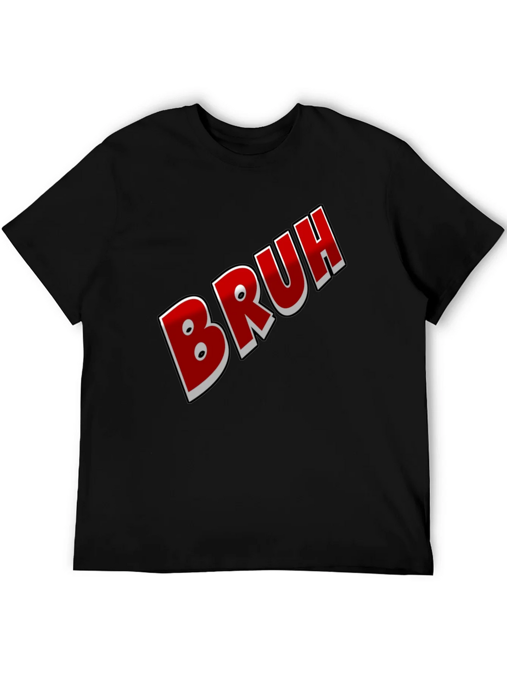 Bruh Graphic Tee - Black Cotton Blend Shirt product image 5
