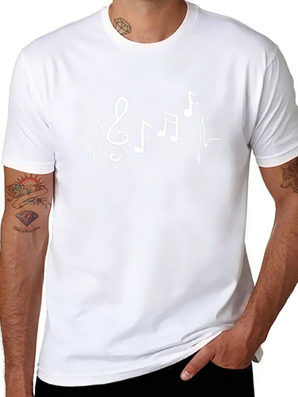 Music Heartbeat Graphic Tee - Black product image 6