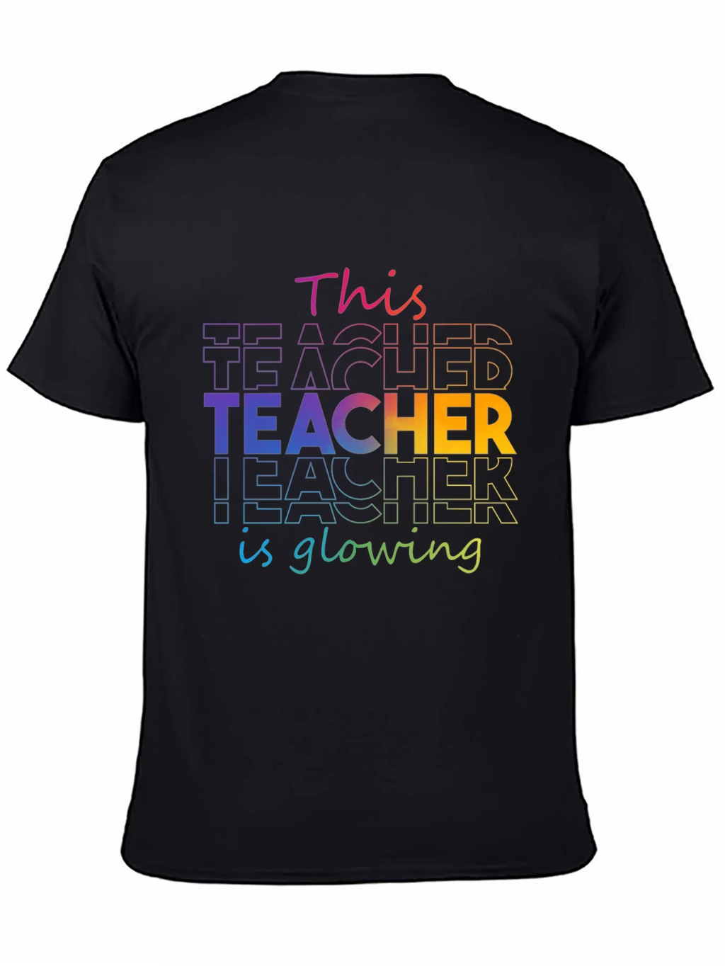 Teacher Glowing T-Shirt - Colorful Graphic Tee product image 4