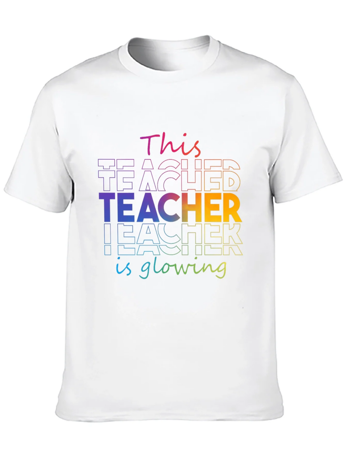 Teacher Glowing T-Shirt - Colorful Graphic Tee product image 9