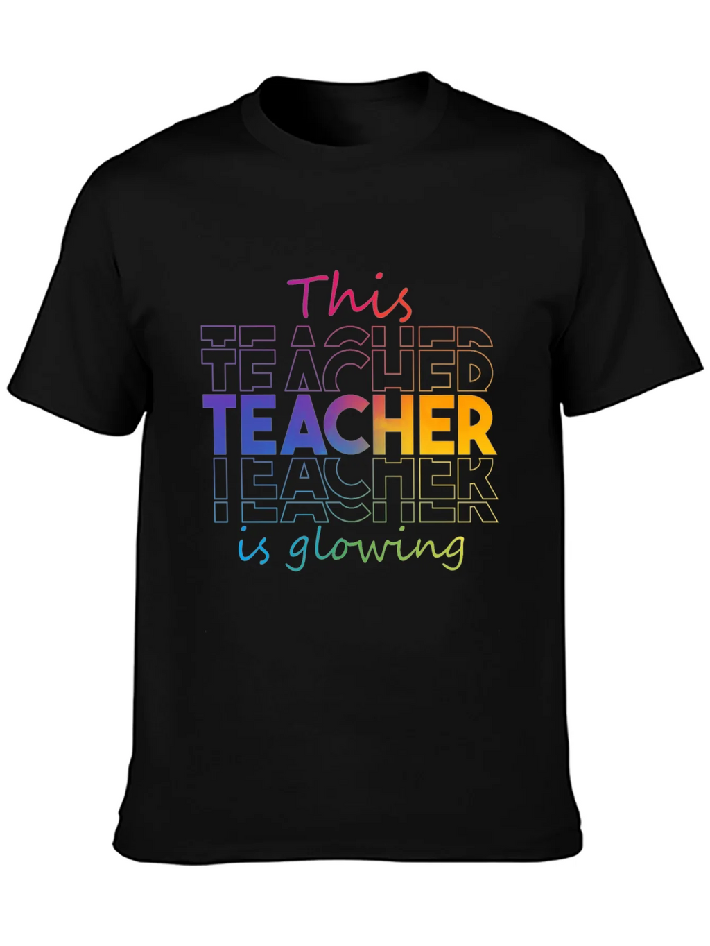 Teacher Glowing T-Shirt - Colorful Graphic Tee product image 3