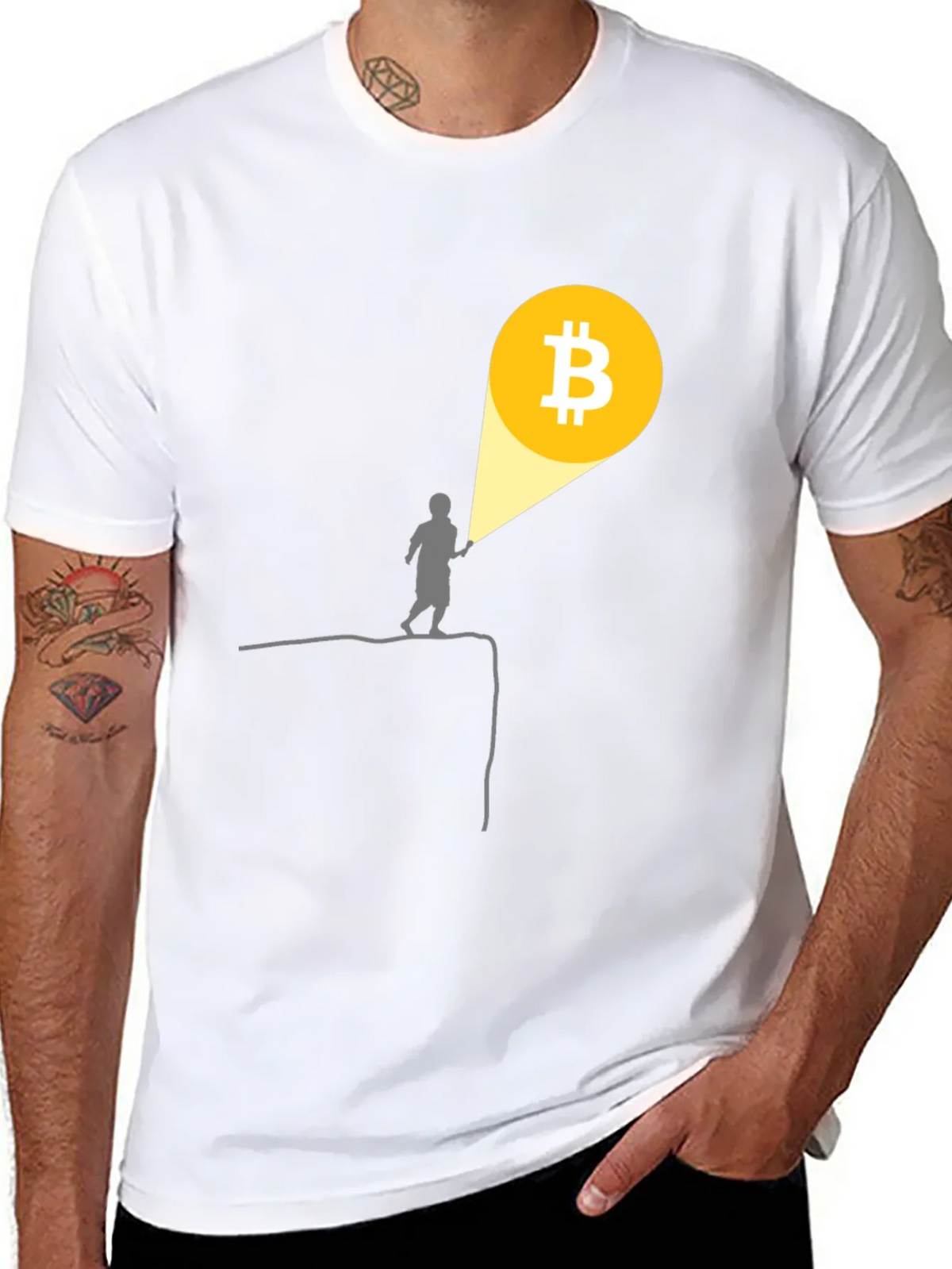 Bitcoin Flashlight T-Shirt product image 1