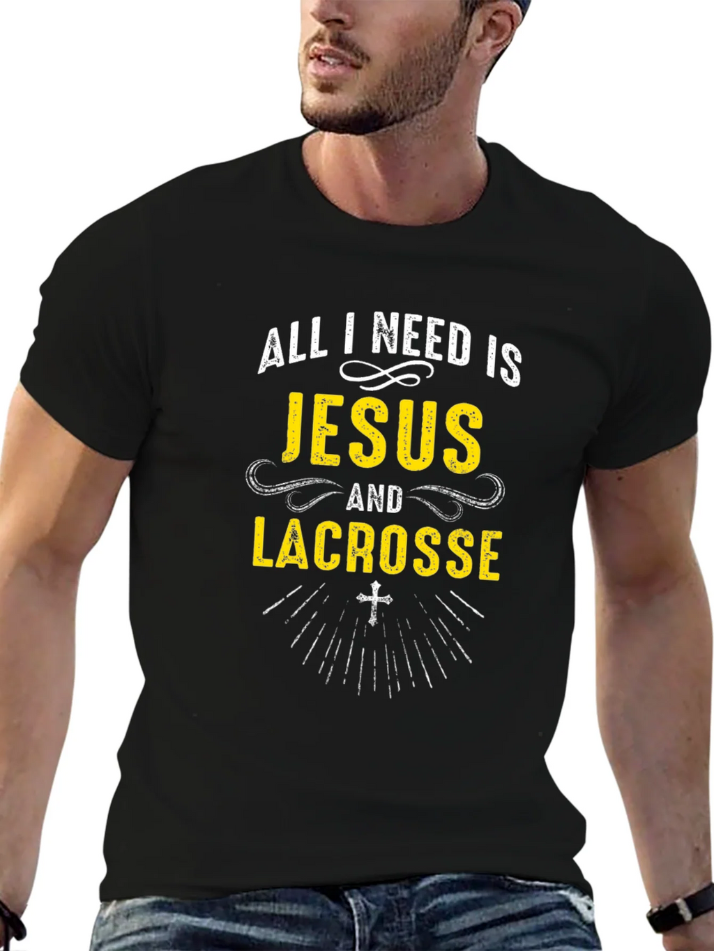 Jesus and Lacrosse T-Shirt product image 5