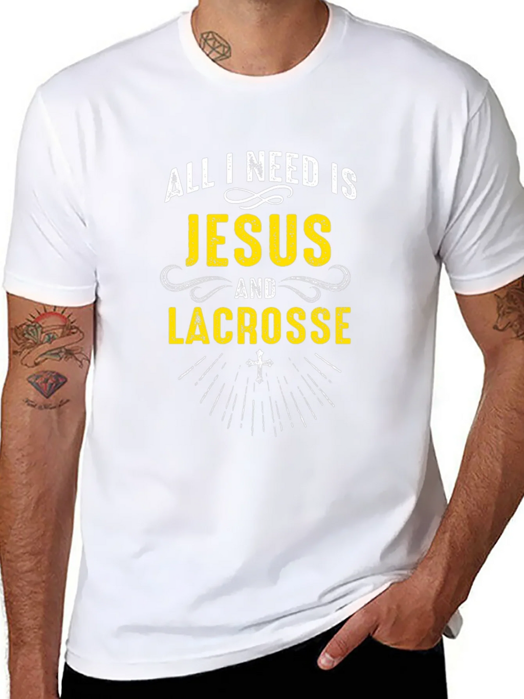 Jesus and Lacrosse T-Shirt product image 6