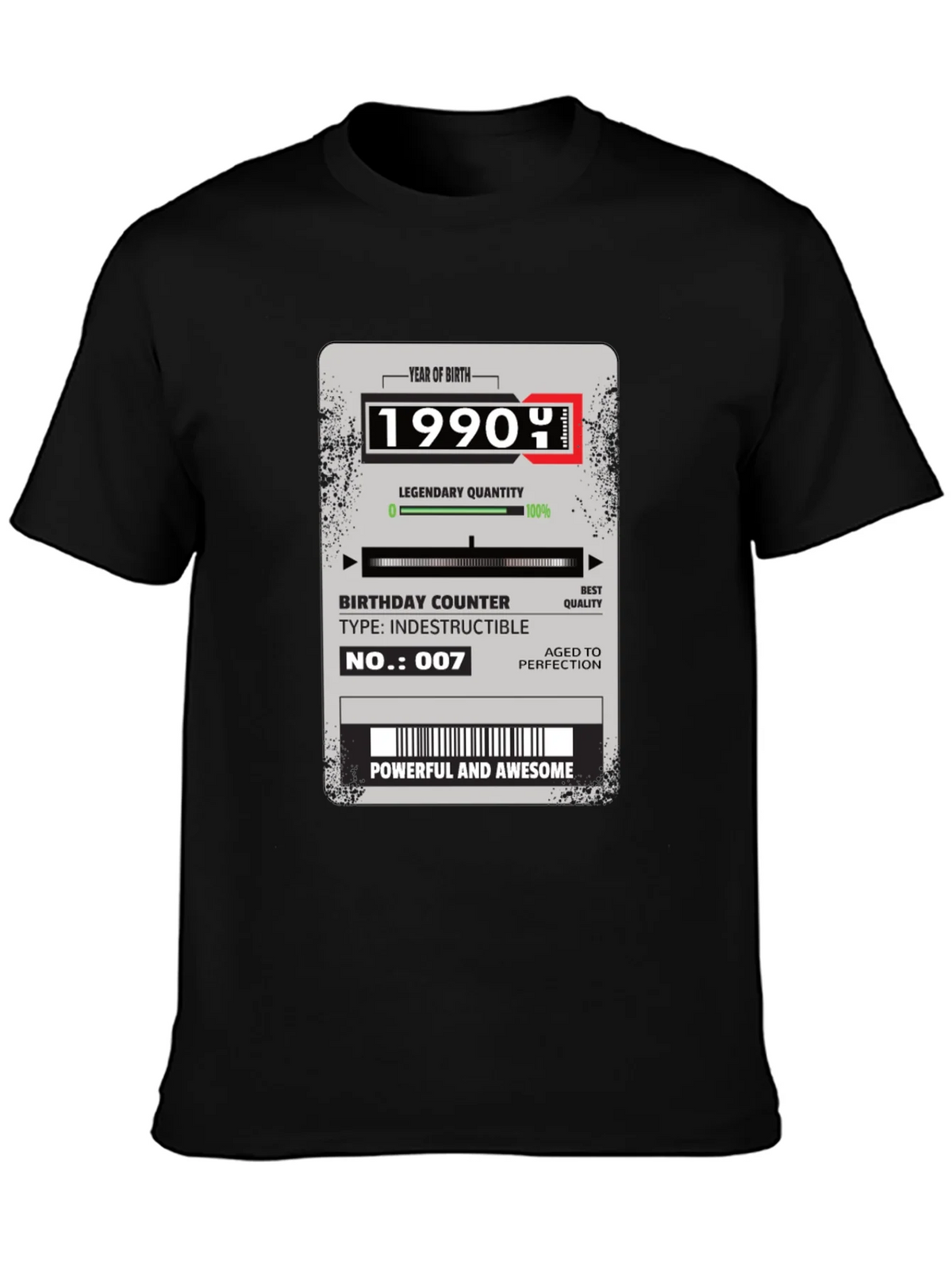 1990 Birthday T-Shirt - Powerful & Awesome product image 2