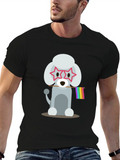 Poodle Pride Graphic Tee - Star Glasses Rainbow Flag product image 1