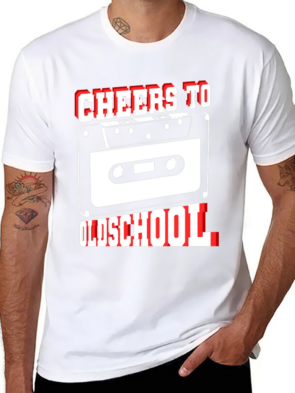 Cheers to Oldschool Retro Cassette Tape Graphic T-Shirt product image 7