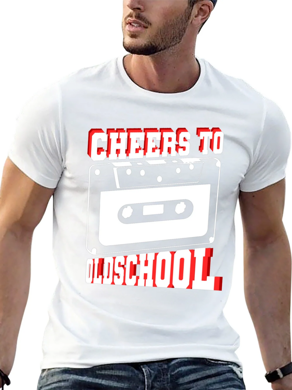 Cheers to Oldschool Retro Cassette Tape Graphic T-Shirt product image 12
